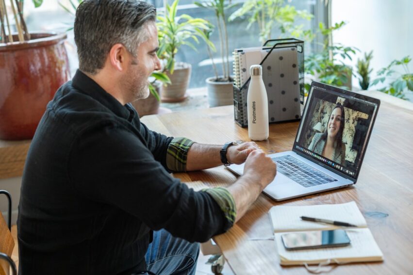 man attending online therapy at Therapevo